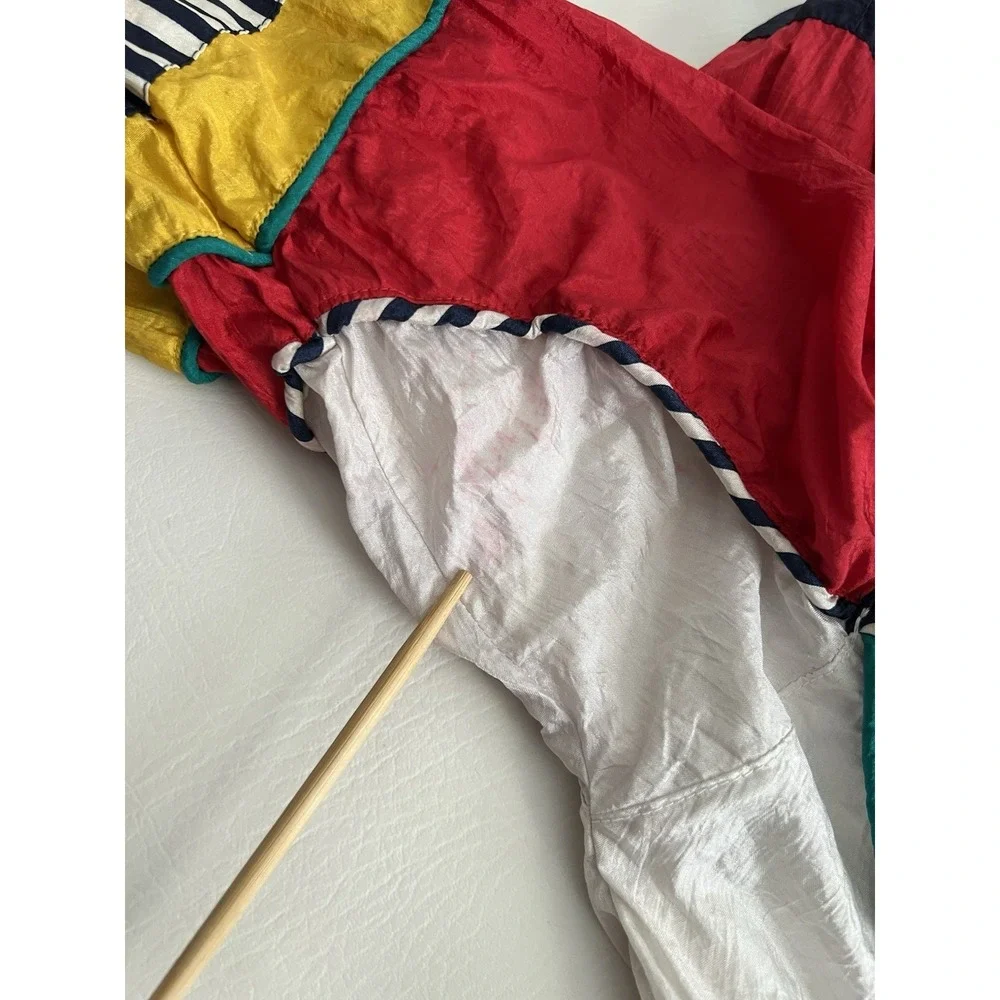 Fuzda Sport Vintage Windbreaker Jogging Running Multicolor Jacket Medium Retro